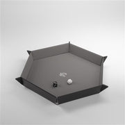 GGS60058ML - MAGNETIC DICE TRAY - HEXAGONAL - BLACK/GREY