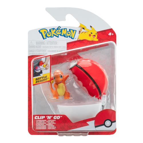 POKEMON - PK160605 - CLIP N GO - PEZZO SINGOLO - CHARMANDER WITH POKE BALL