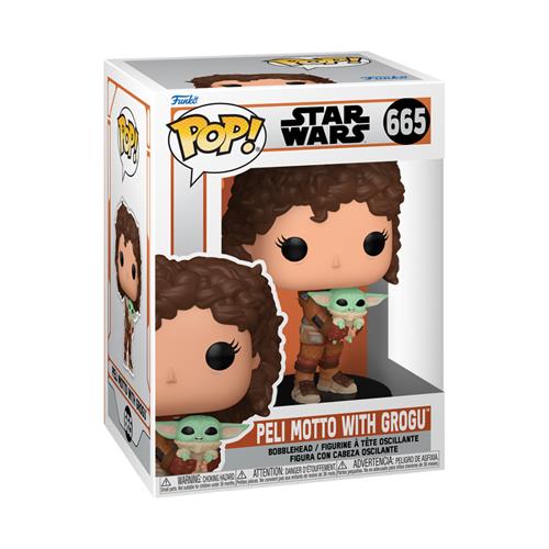STAR WARS: THE MANDALORIAN S9 - POP FUNKO VINYL FIGURE 665 PELI MOTTO W/GROGU 9CM