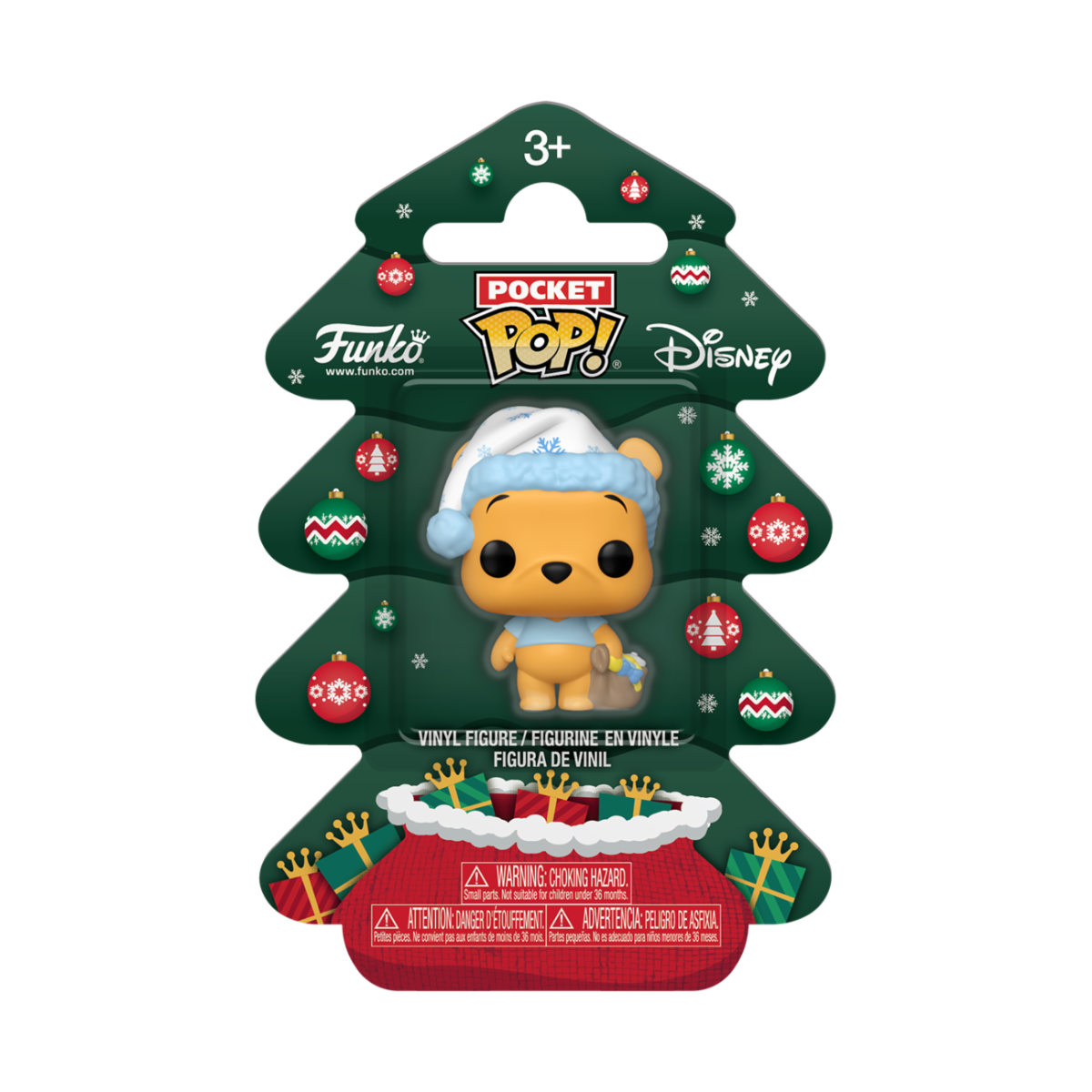 DISNEY: WINNIE THE POOH HOLIDAY - POP FUNKO POCKET VINYL FIGURE - WINNIE THE POOH 4CM