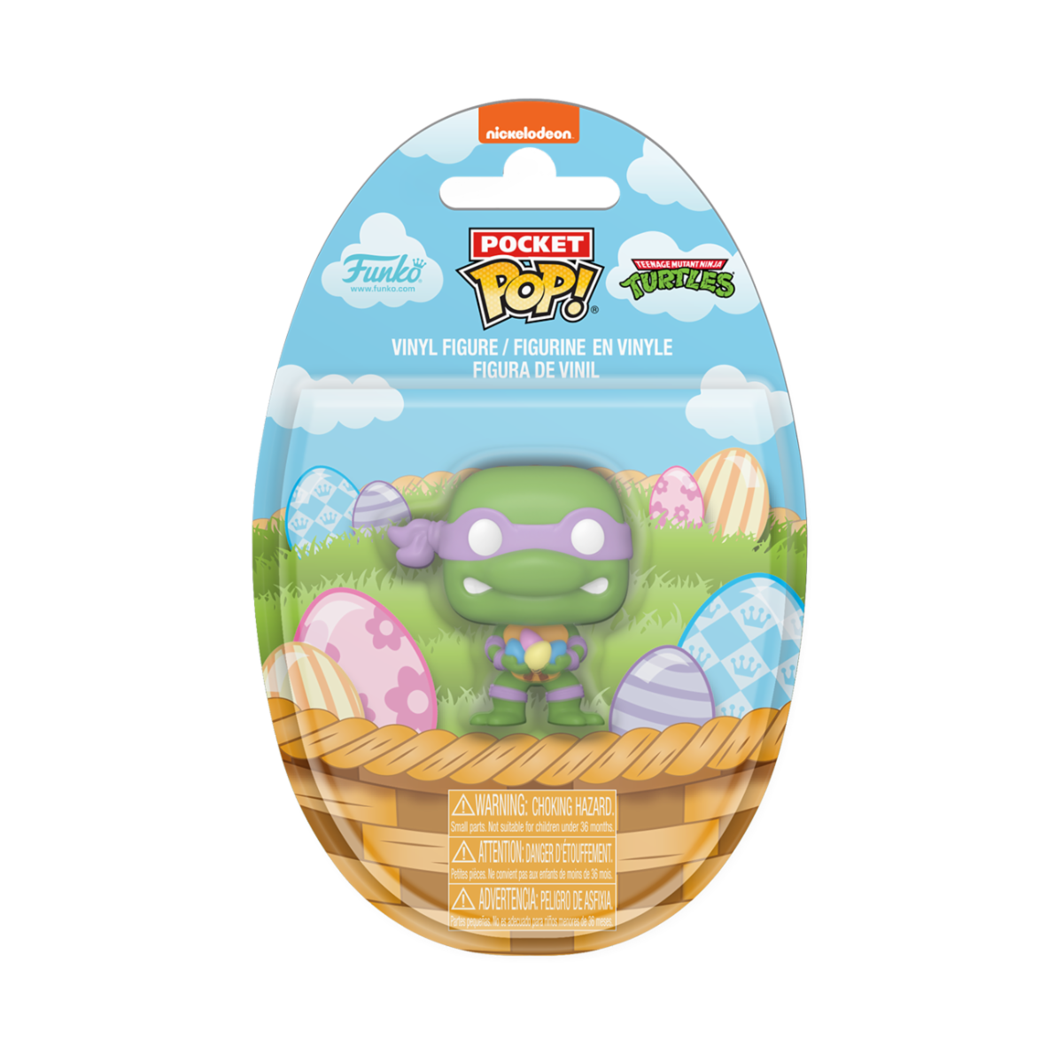 TEENAGE MUTANT NINJA TURTLES - POCKET POP FUNKO VINYL FIGURE - DONATELLO (EASTER) 4CM