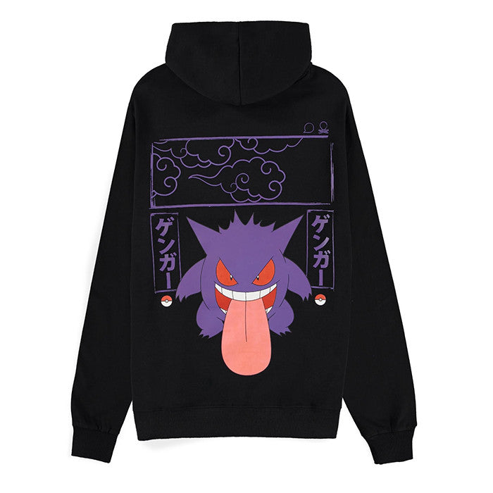POKEMON - FELPA CON ZIP E CAPPUCCIO - HD032837POK - GENGAR BLOCK PRINT M