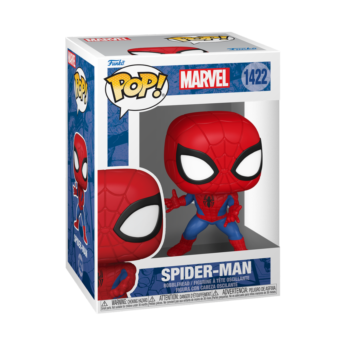 MARVEL: NEW CLASSIC - POP FUNKO VINYL FIGURE 1422 SPIDER-MAN 9CM