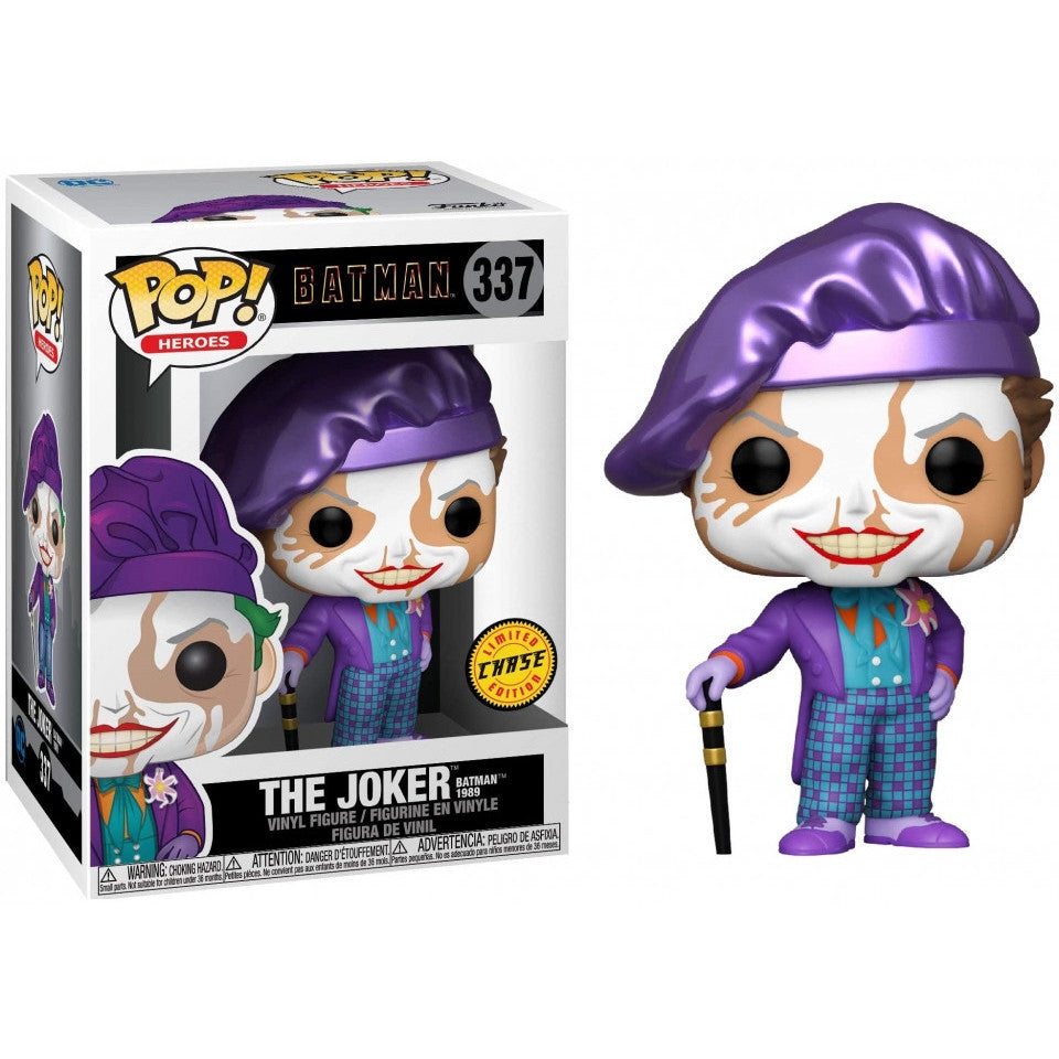 BATMAN 1989 - POP FUNKO VINYL FIGURE 337 JOKER W/ HAT CHASE 9CM