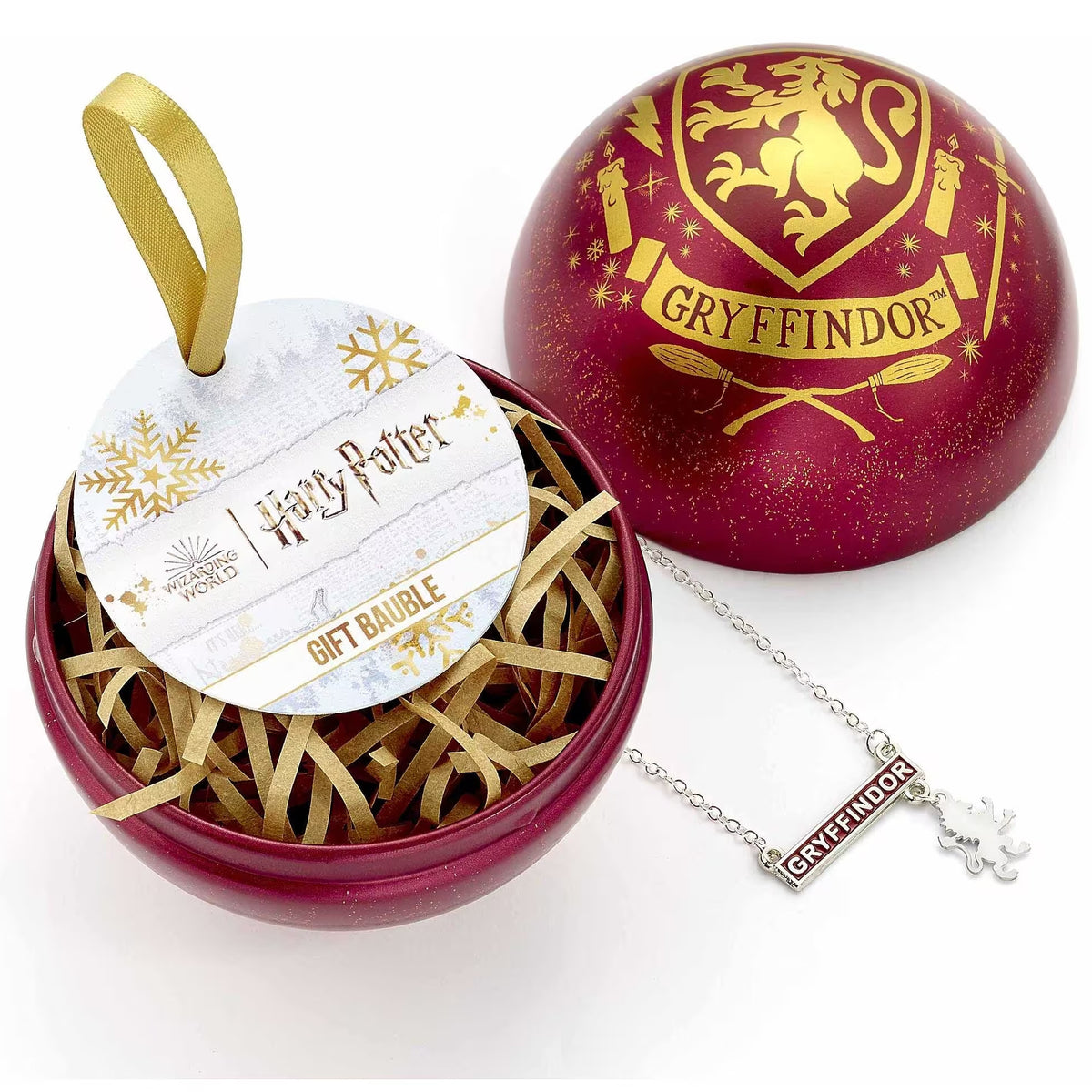 HPCB0318 - HARRY POTTER - PALLINA DI NATALE - COLLANA GRYFFINDOR