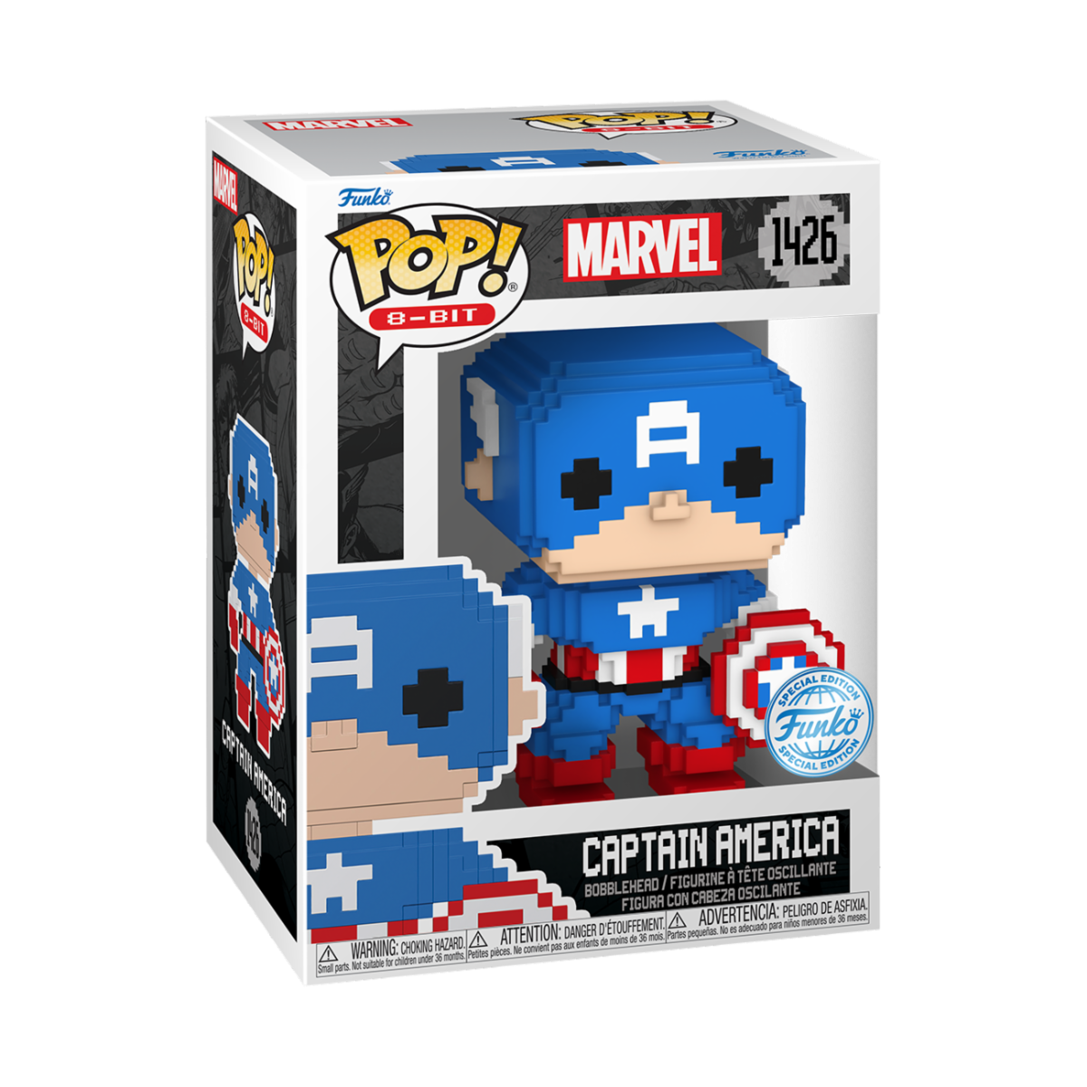 MARVEL: 8-BIT - POP FUNKO VINYL FIGURE 1426 CAPTAIN AMERICA 9CM