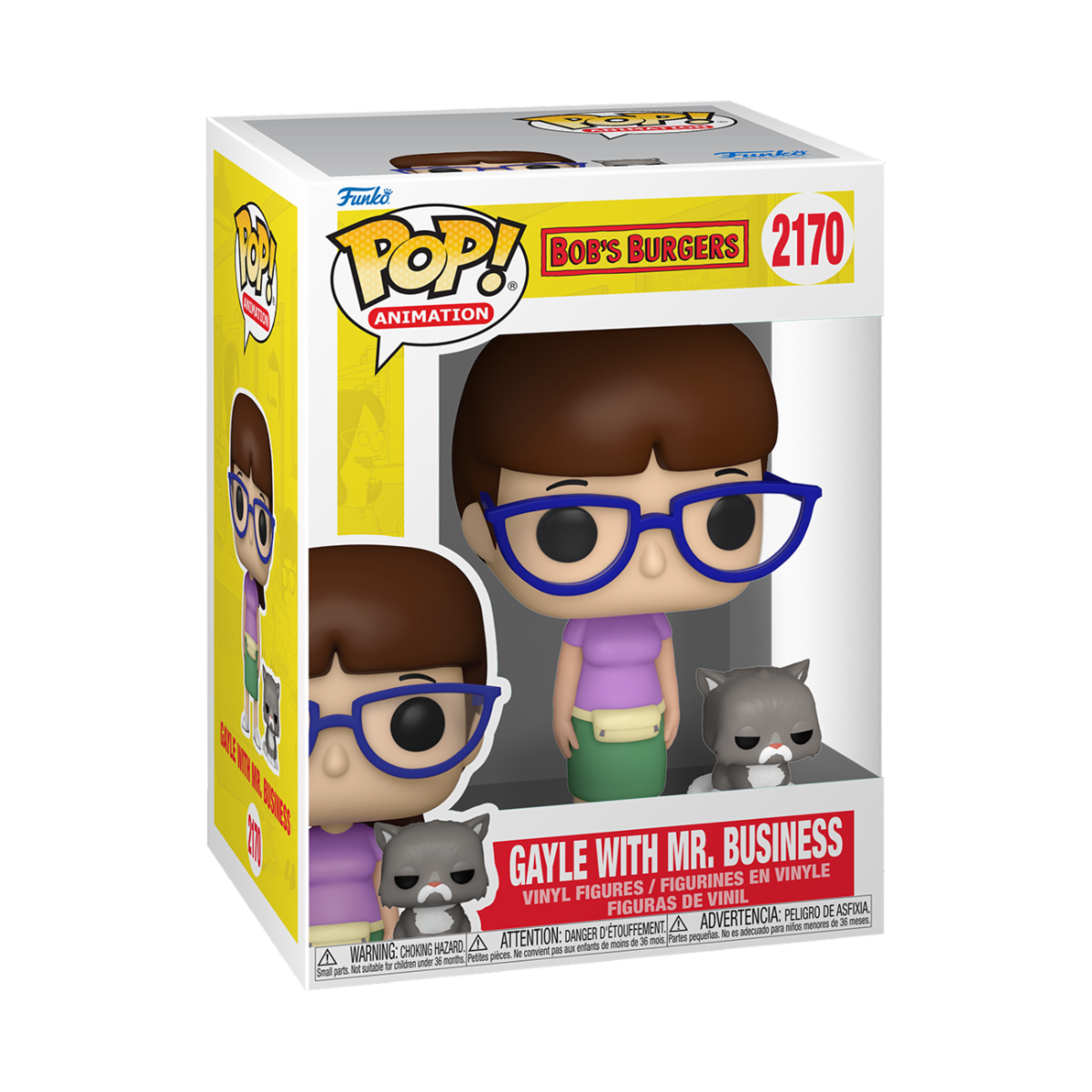 BOB'S BURGERS - POP FUNKO VINYL FIGURE 2170 GAYLE WITH MR.BUSINESS 9CM