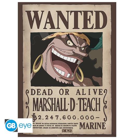 GBYDCO267 - ONE PIECE - POSTER (52X38) - WANTED BLACKBEARD