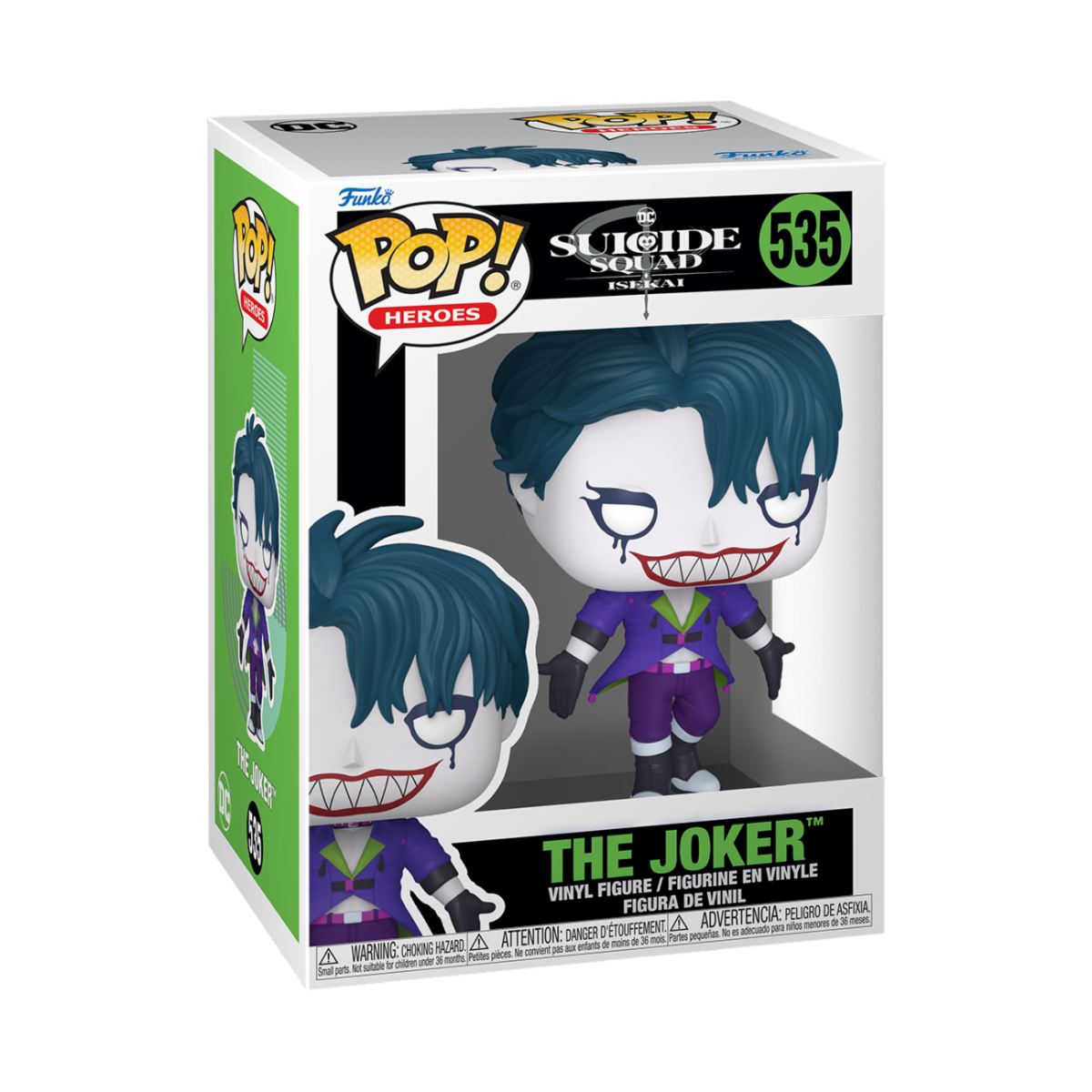DC COMICS: SUICIDE SQUAD ISEKAI - POP FUNKO VINYL FIGURE 535 JOKER REGULAR 9CM