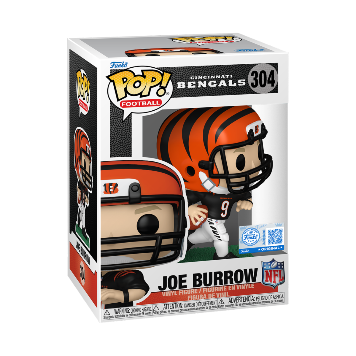 NFL - POP FUNKO VINYL FIGURE 304 JOE BURROW (BENGALS) 9CM