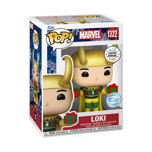 MARVEL: HOLIDAY - POP FUNKO VINYL FIGURE 1322 LOKI W/SWEATER (MT) 9CM GA EXCL