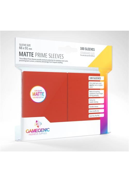 GGS10027ML - 100 STANDARD SIZE MATTE PRIME SLEEVES - RED