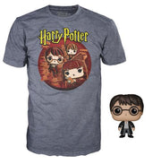 HARRY POTTER - POCKET POP FUNKO & TEE BOX - HARRY POTTER TRIO (T-SHIRT 8-9)