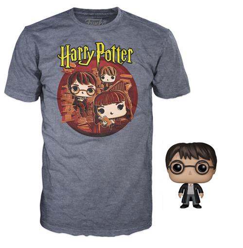 HARRY POTTER - POCKET POP FUNKO & TEE BOX - HARRY POTTER TRIO (T-SHIRT 8-9)