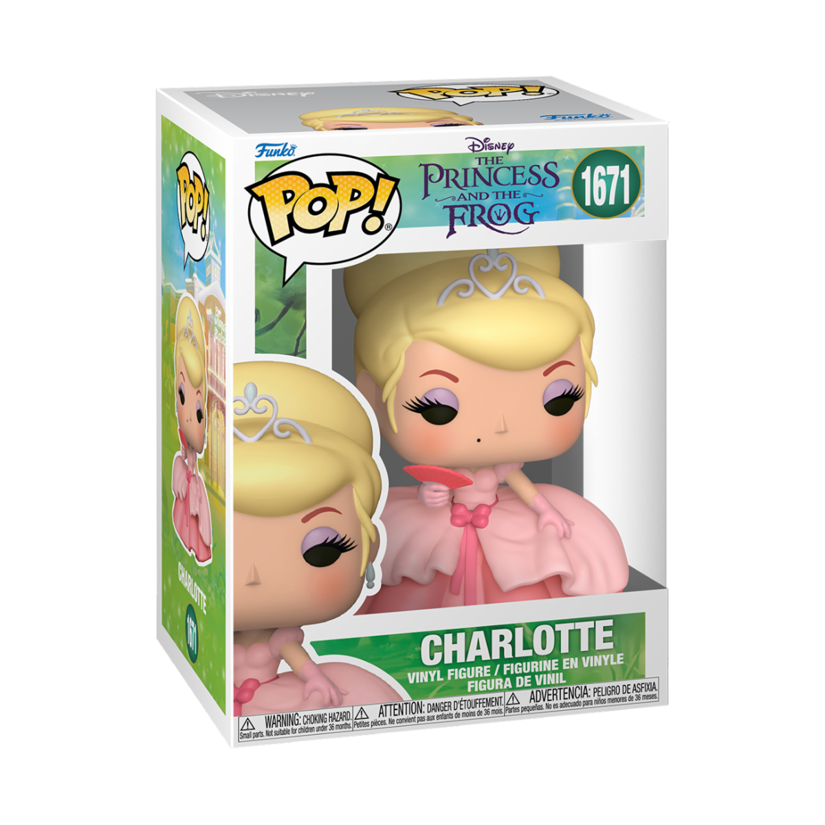 DISNEY: THE PRINCESS AND THE FROG - POP FUNKO VINYL FIGURE 1671 CHARLOTTE REGULAR 9CM
