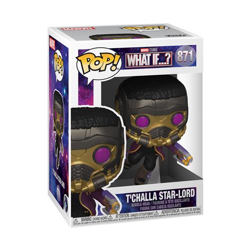 MARVEL: WHAT IF - POP FUNKO VINYL FIGURE 871 T'CHALLA STAR LORD 9CM