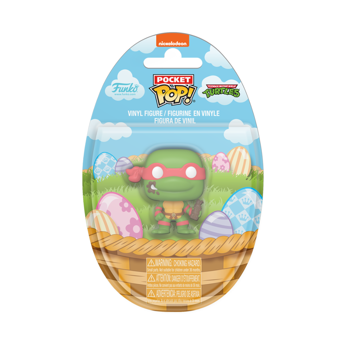 TEENAGE MUTANT NINJA TURTLES - POCKET POP FUNKO VINYL FIGURE - RAPHAEL ( EASTER) 4CM