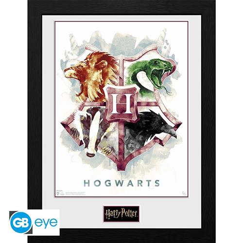 PFC3034 - HARRY POTTER - FRAMED POSTER (30.5X40.6) - HOGWARTS WATER COLOR