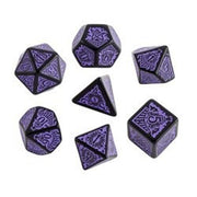SCTO05 - SET 7 DADI CALL OF CTHULHU NERO/VIOLA