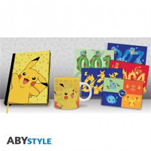 ABYPCK286 - POKEMON - TAZZA 320ML + NOTEBOOK A5 + CARD HOLDER