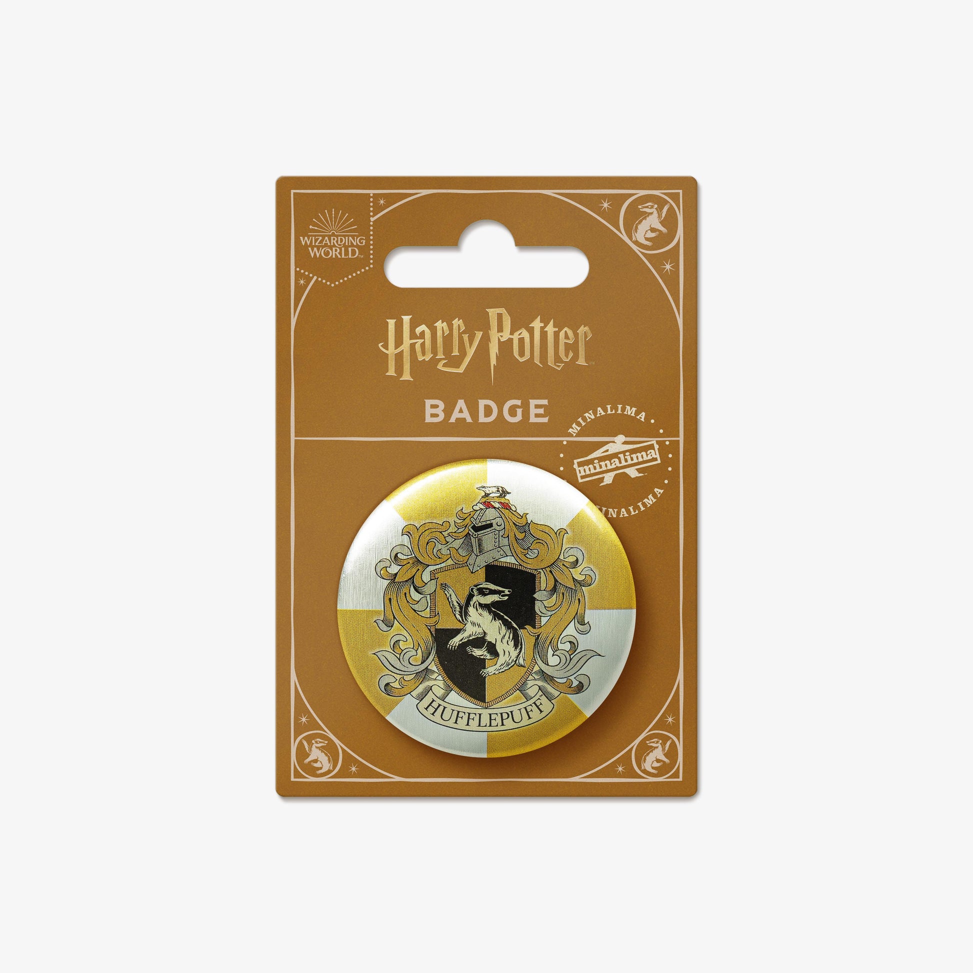 HPBB04 - HARRY POTTER - HOGWARTS: HUFFLEPUFF HOUSE CREST - BADGE