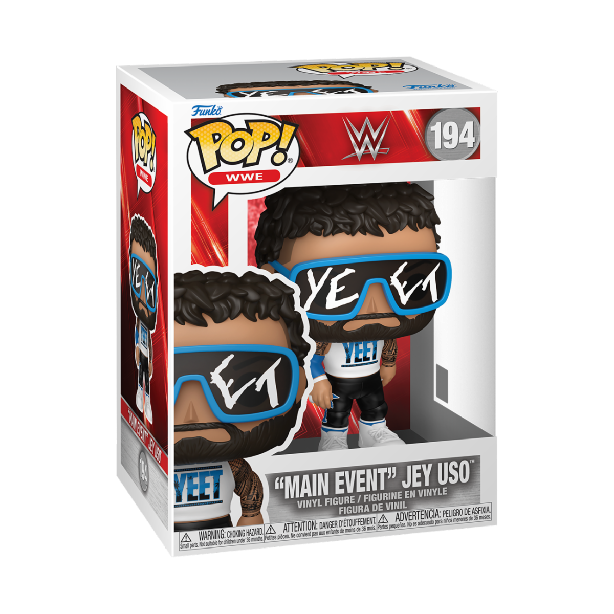 WWE S29 - POP FUNKO VINYL FIGURE 194 "MAIN EVENT" JEY USO 9CM