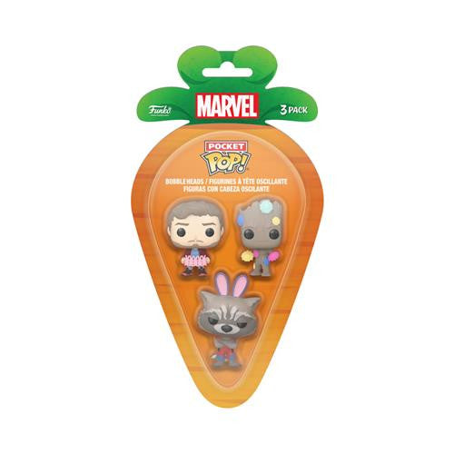 MARVEL: GUARDIANS OF THE GALAXY - CARROT POCKET POP VINYL FIGURE -3-PACK STARLORD/GROOT/ROCKET