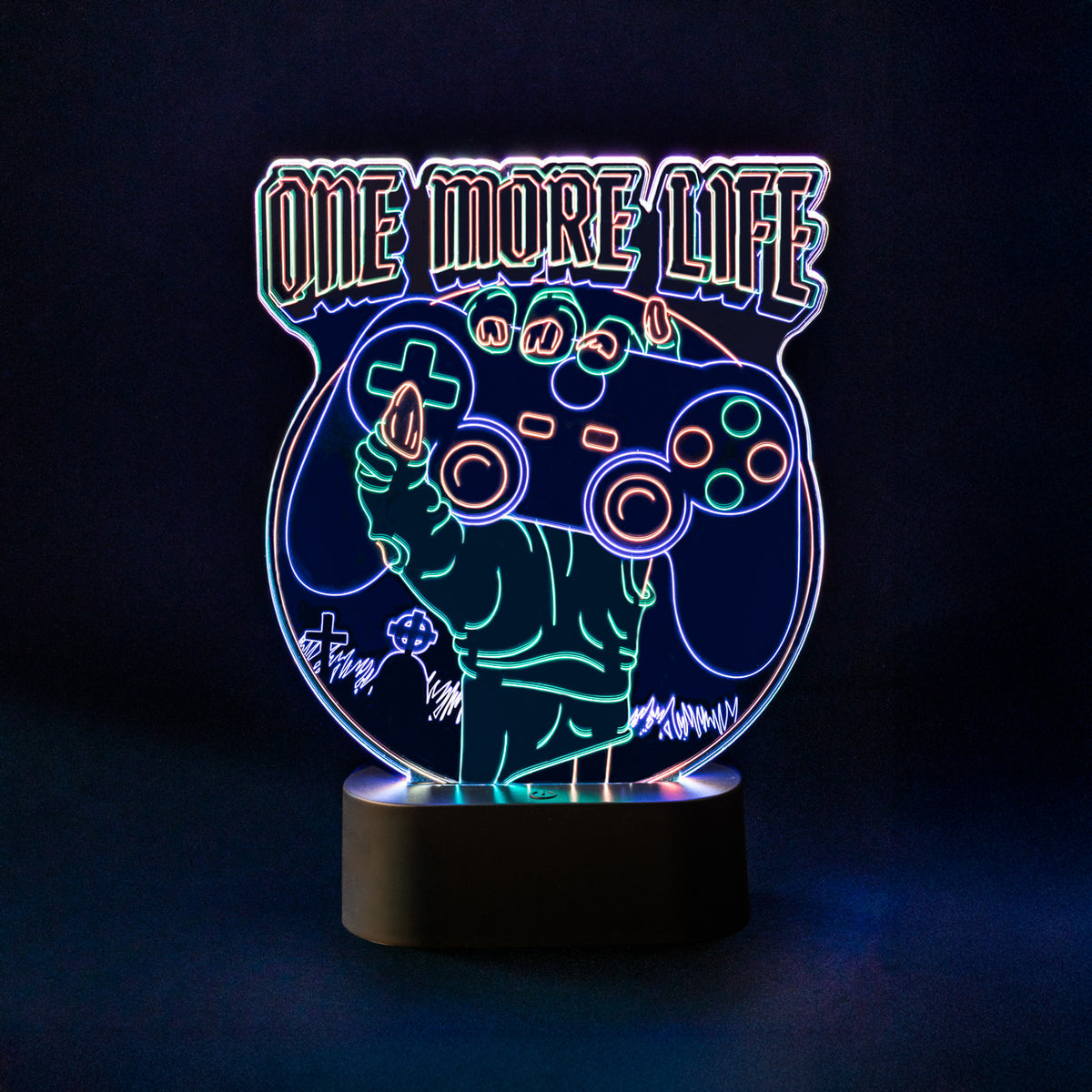 LAMPL004 - GAMERATION - LAMPADA DA TAVOLO - ONE MORE LIFE