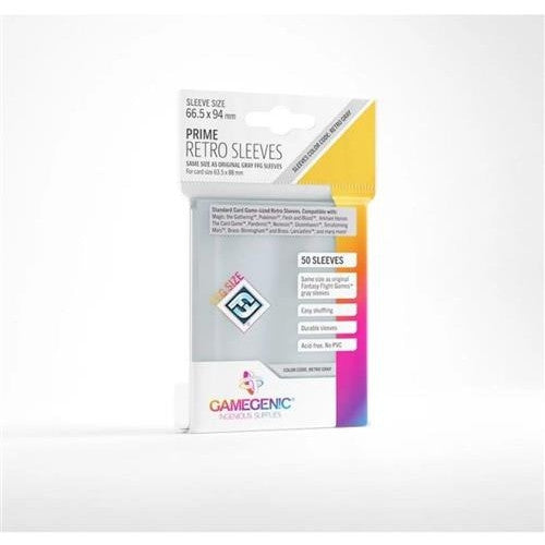 GGS10115ML - 50 PRIME RETRO SLEEVES - CLEAR