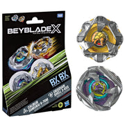 BEYBLADE-X - DUAL PACK - CALIBUR SAMURAI 6-70M & OBSIDIAN SHELL 3-85S