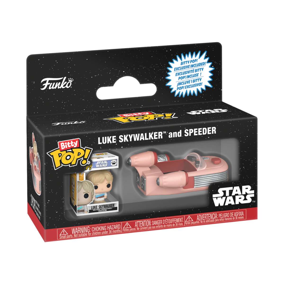 85519 - STAR WARS - POP FUNKO BITTY RIDE VINYL FIGURE - SPEEDER W/LUKE