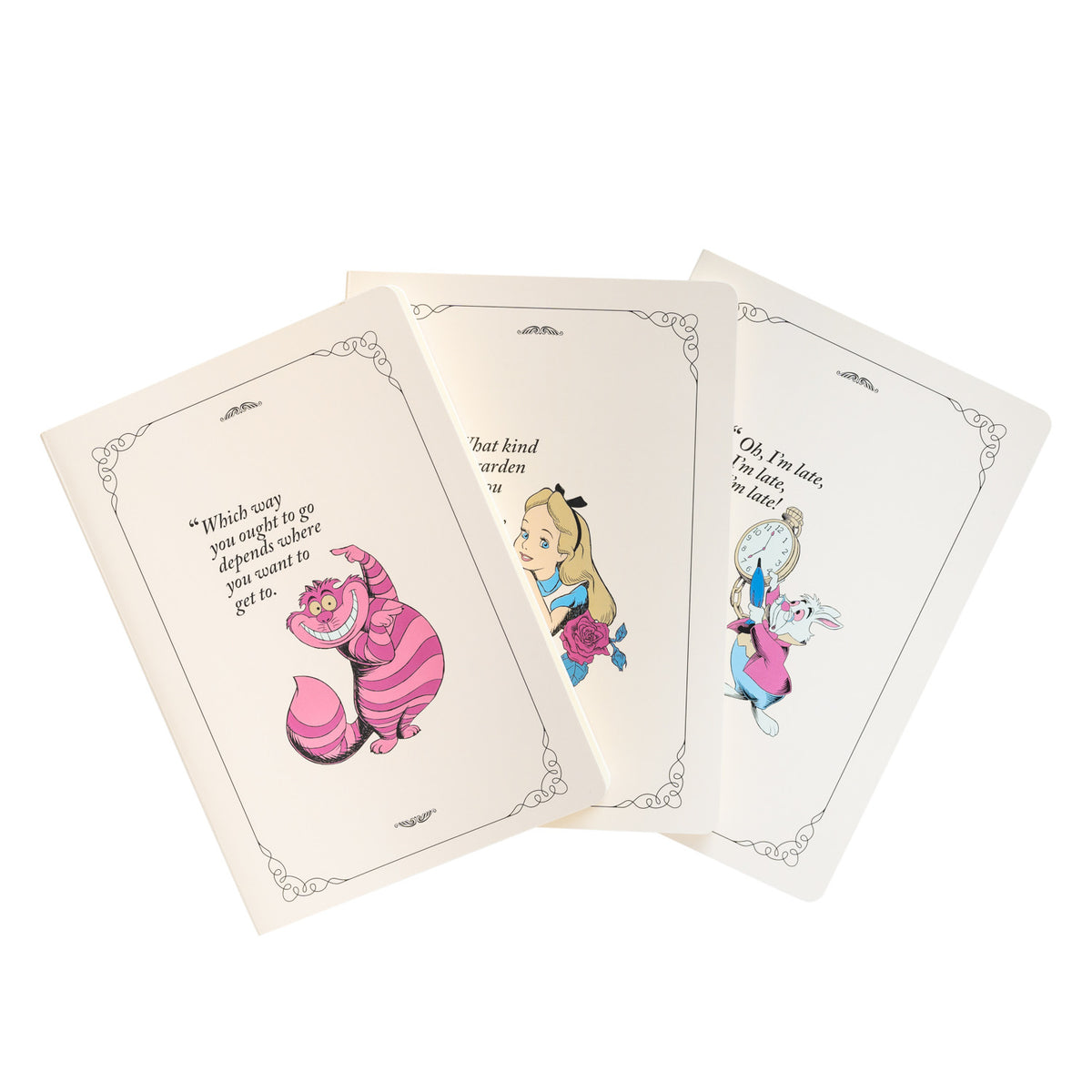 PCA5005 - DISNEY: ALICE NEL PAESE DELLE MERAVIGLIE - SET 3 A5 NOTEBOOK - ALICE NEL PAESE DELLE MERAVIGLIE