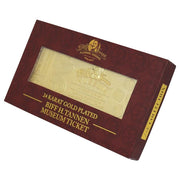 UV-BIFFTIC - BACK TO THE FUTURE - GOLD PLATED TICKET - BIFF TANNEN MUSEUM ENTRANCE TICKET LIMITED EDITION
