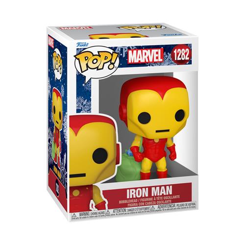 MARVEL: HOLIDAY - POP FUNKO VINYL FIGURE 1282 IRON MAN W/BAG 9CM