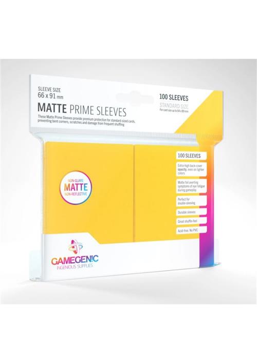 GGS10032ML - 100 STANDARD SIZE MATTE PRIME SLEEVES - YELLOW