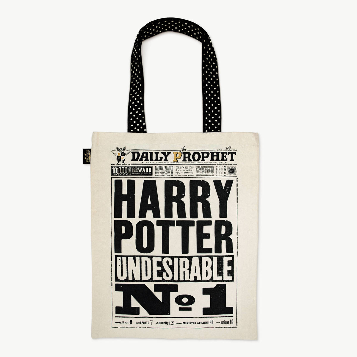 HPTOTE11 - HARRY POTTER - THE DAILY PROPHET: 'HARRY POTTER UNDESIRABLE NO.1' - TOTE BAG