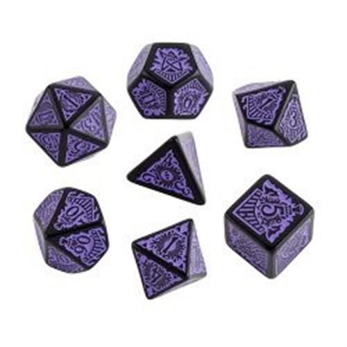 SCTO05 - SET 7 DADI CALL OF CTHULHU NERO/VIOLA