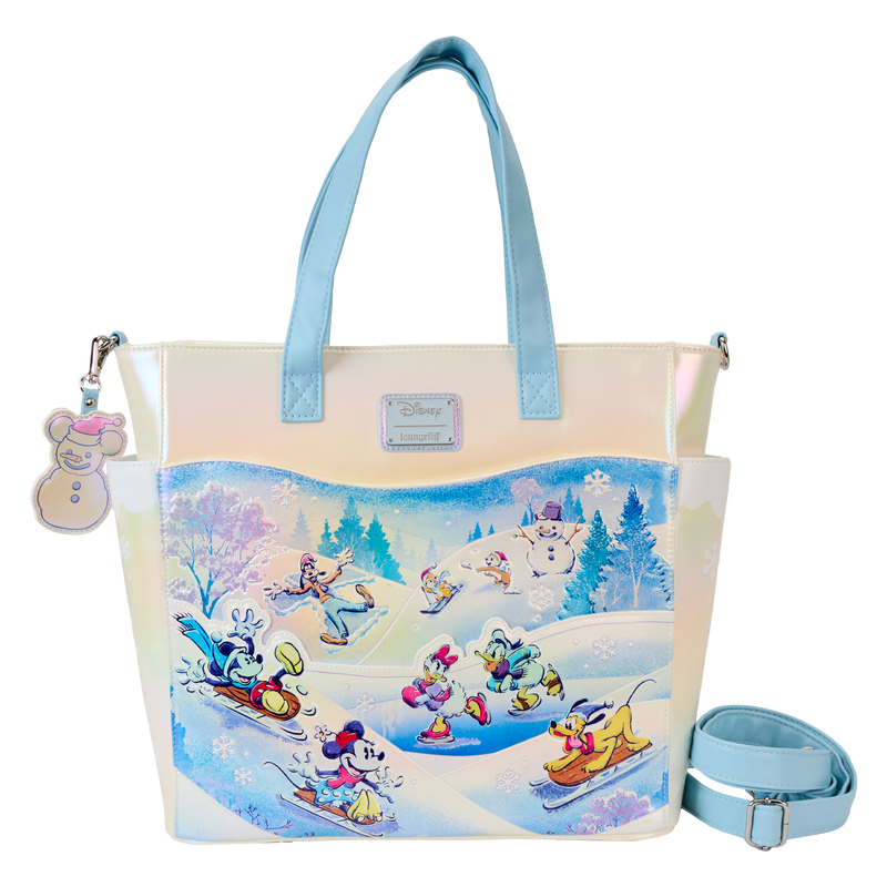 DISNEY - MICKEY & FRIENDS - TOTE BAG CONVERTIBILE - WINTER WONDERLAND SCENE