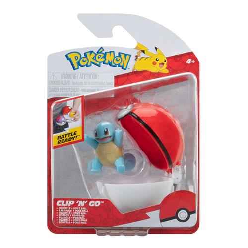 POKEMON - PK160606 - CLIP N GO - PEZZO SINGOLO - SQUIRTLE WITH POKE BALL