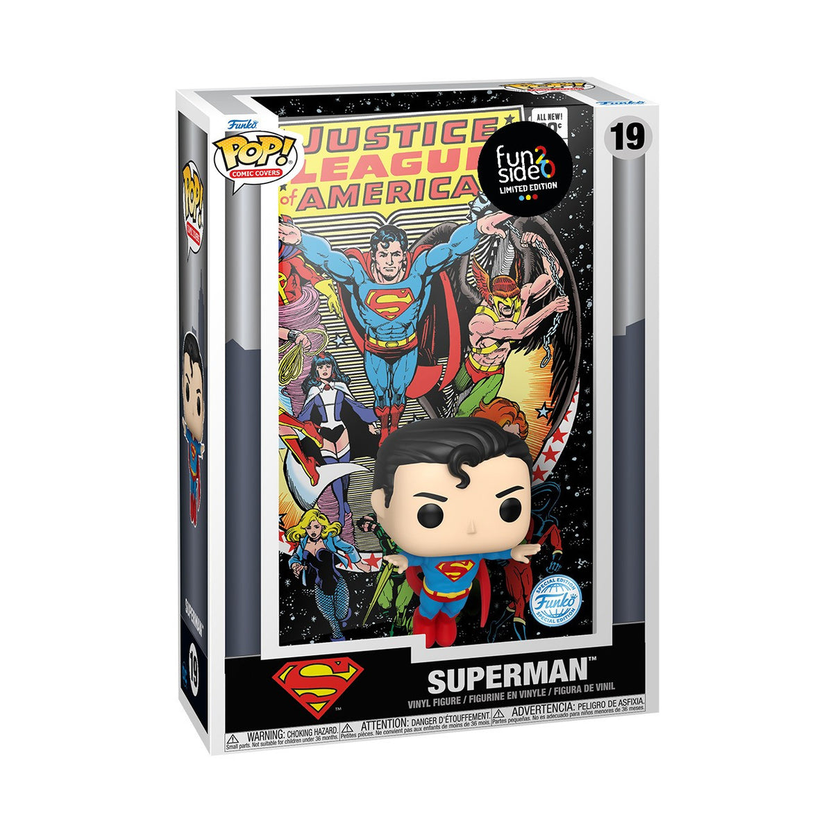 DC COMICS - POP FUNKO COMIC COVERS VINYL FIGURE 19 JUSTICE LEAGUE #217 9CM FUNSIDE20 EXCL