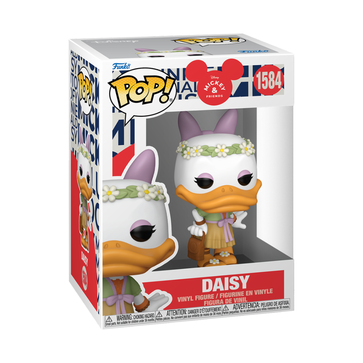 DISNEY: MICKEY MOUSE IN REAL LIFE - POP FUNKO VINYL FIGURE 1584 DAISY (FESTIVAL) 9CM