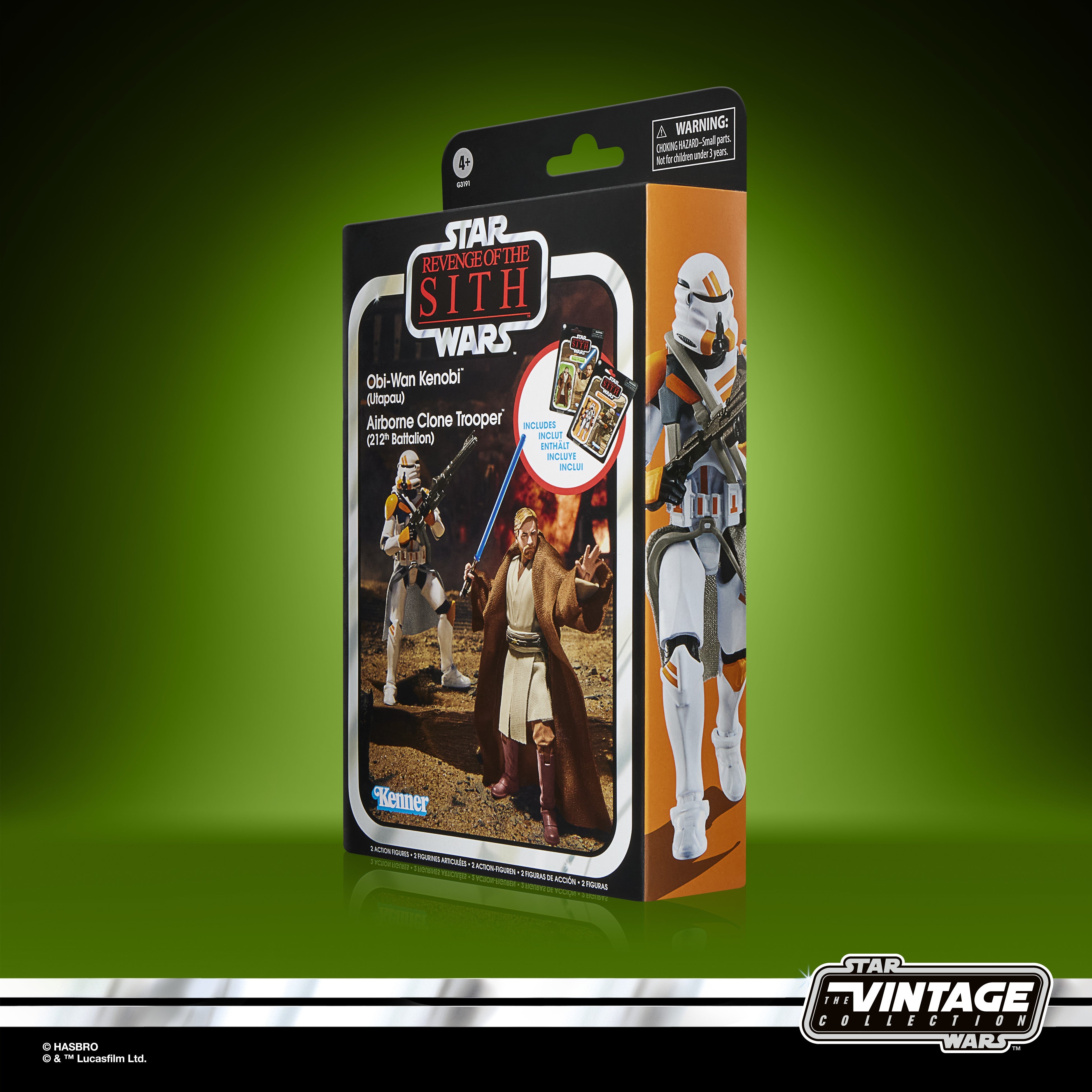 STAR WARS - THE VINTAGE COLLECTION - OBI WAN KENOBI E CLONE TROOPER - ACTION FIGURE 15CM