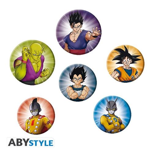 ABYACC473 - DRAGON BALL: SUPER HERO- 6-PACK BADGES - CHARACTERS