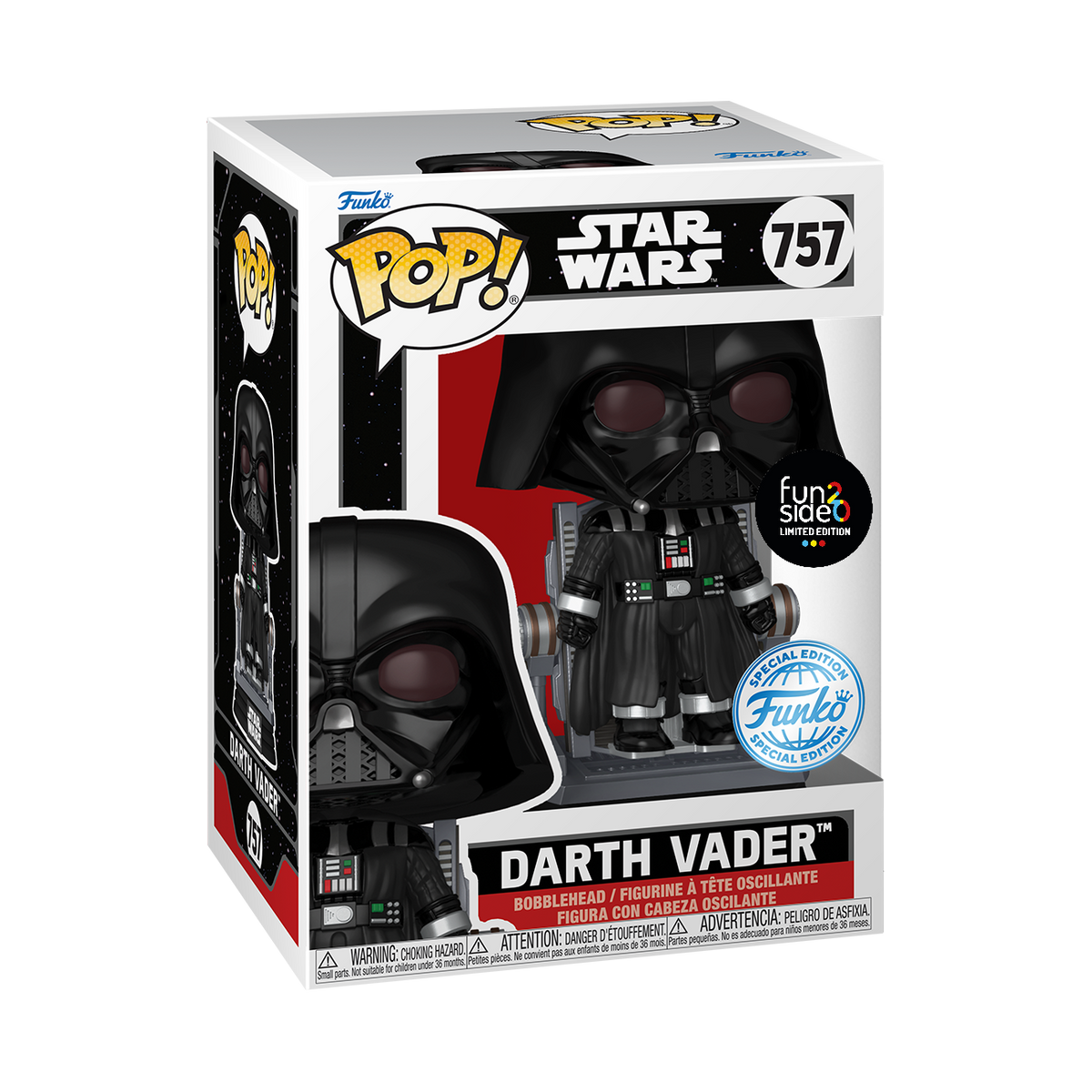 STAR WARS - POP FUNKO VINYL FIGURE 757 DARTH VADER REBUILD 9CM FUNSIDE 20 EXCL