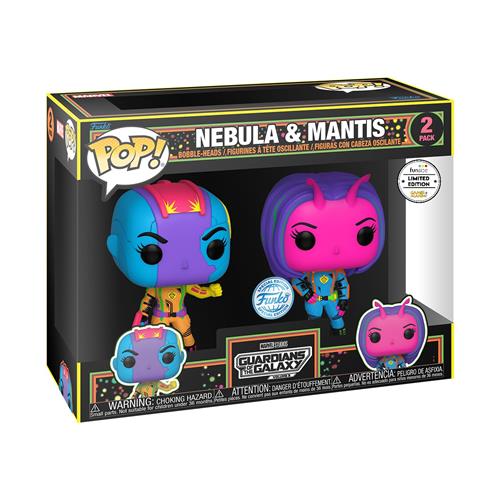 MARVEL: GUARDIANS OF THE GALAXY VOL.3 - BLACKLIGHT - 2-PACK POP FUNKO VINYL FIGURE - MANTIS & NEBULA 9CM COMICON 23 EXCL