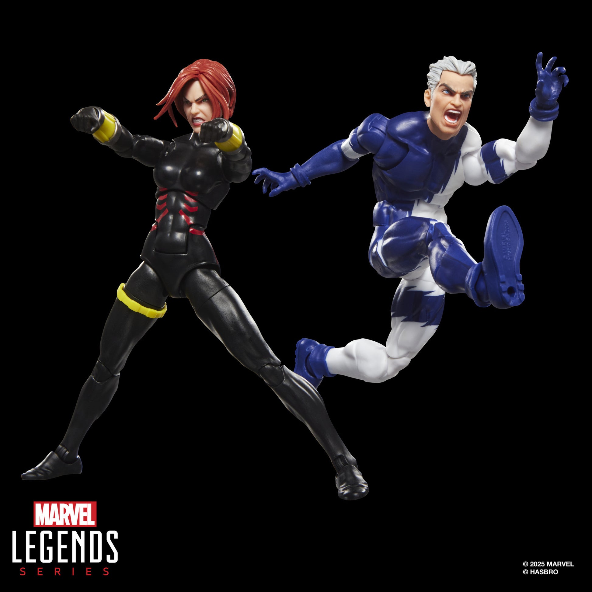 AVENGERS LEGENDS - BLACK WIDOW E QUICKSILVER - ACTION FIGURE 15CM