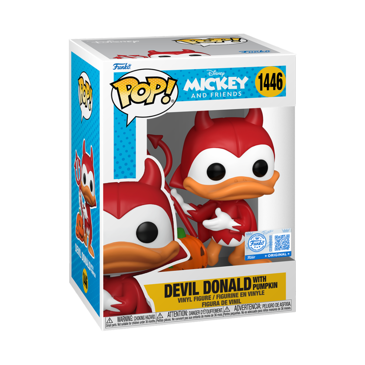 DISNEY - POP FUNKO VINYL FIGURE 1446 DEVIL DONALD W/CHASE (ASSORTMENT 6PZ) 9CM