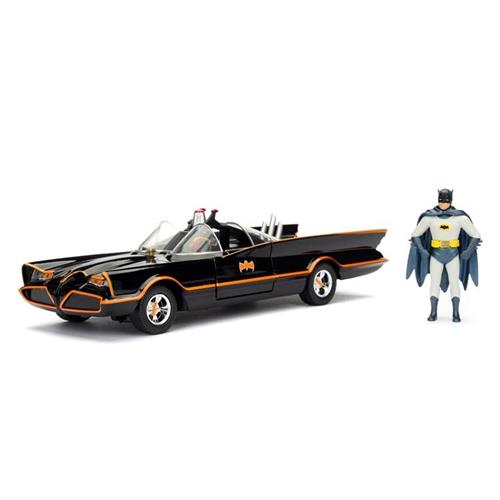 BATMAN - CLASSIC BATMOBILE 1966 W/BATMAN - SCALA 1:24