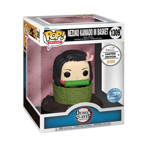DEMON SLAYER - POP FUNKO DELUXE VINYL FIGURE 1309 NEZUKO IN BASKET 9CM GA EXCL