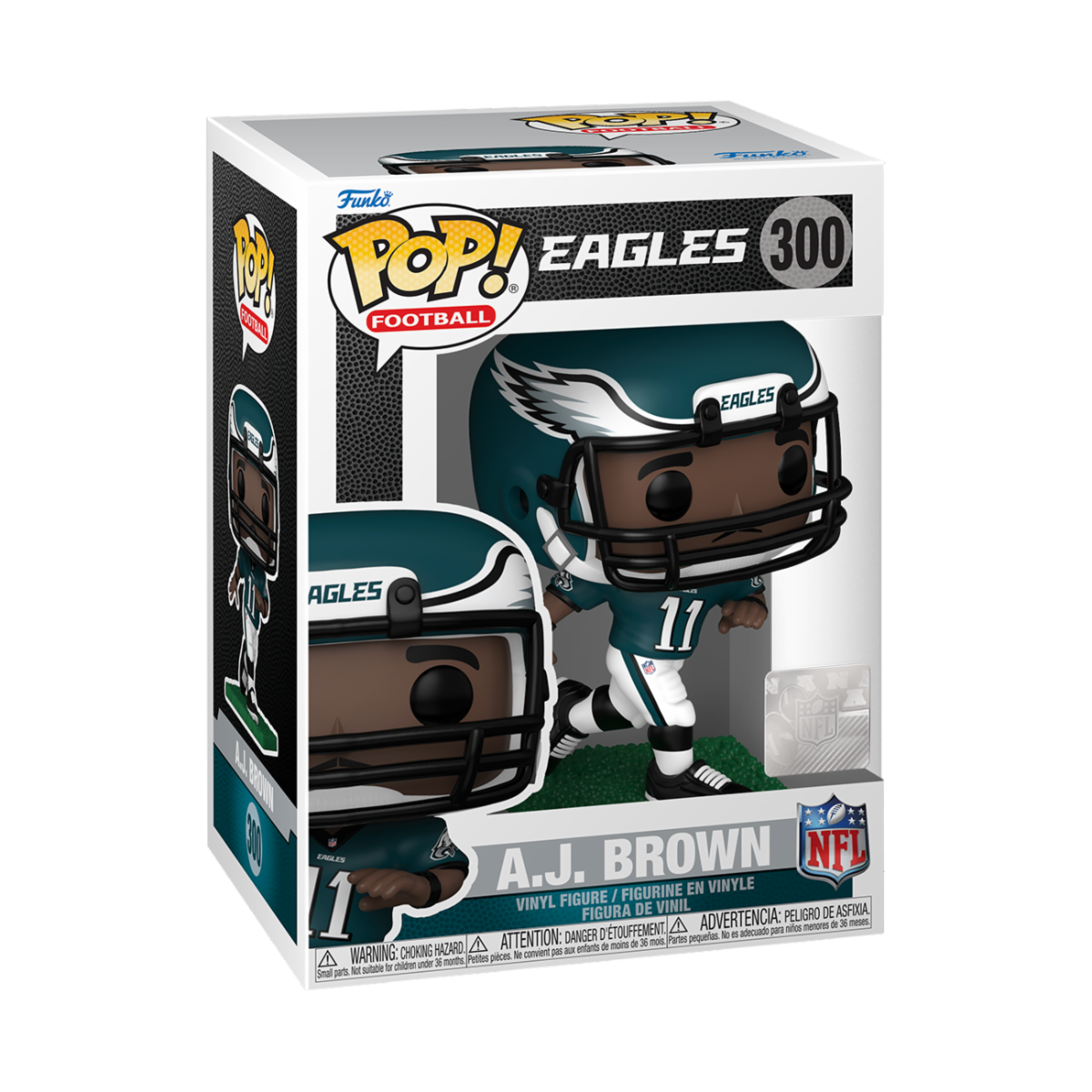 NFL - POP FUNKO VINYL FIGURE 300 AJ BROWN (EAGLES) 9CM